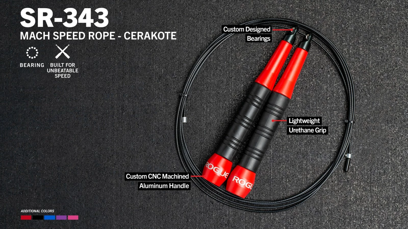 Rogue Fitness Rogue SR-343 Mach Speed Rope - Cerakote